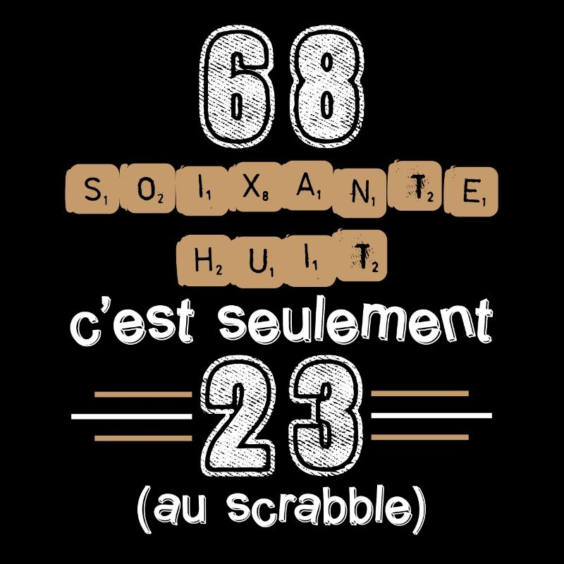 Anniversaire 68 ans. Idée Cadeau Humour Citations
