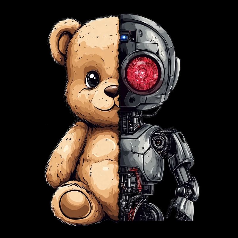 Funny Robot Tech Teddy Bear Cyborg Animal Bear