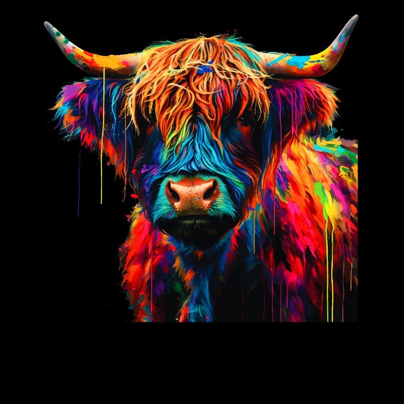 Mignon Highland Vache Scottish Highlands Coloré