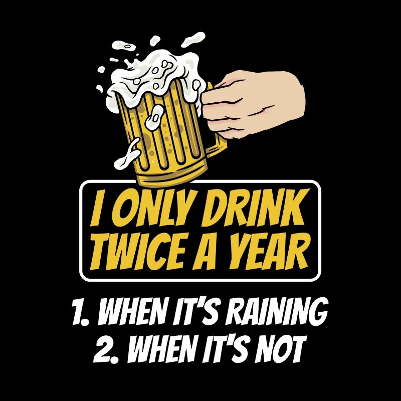 Zweimal Trinken Wenn Es Regnet Getränk Trinker