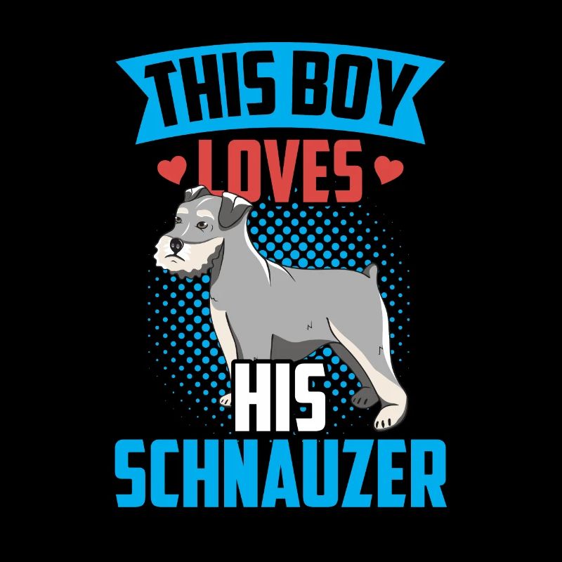 Ce garçon aime ses Schnauzer Schnauzers