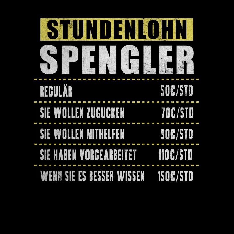 Stundenlohn Spengler