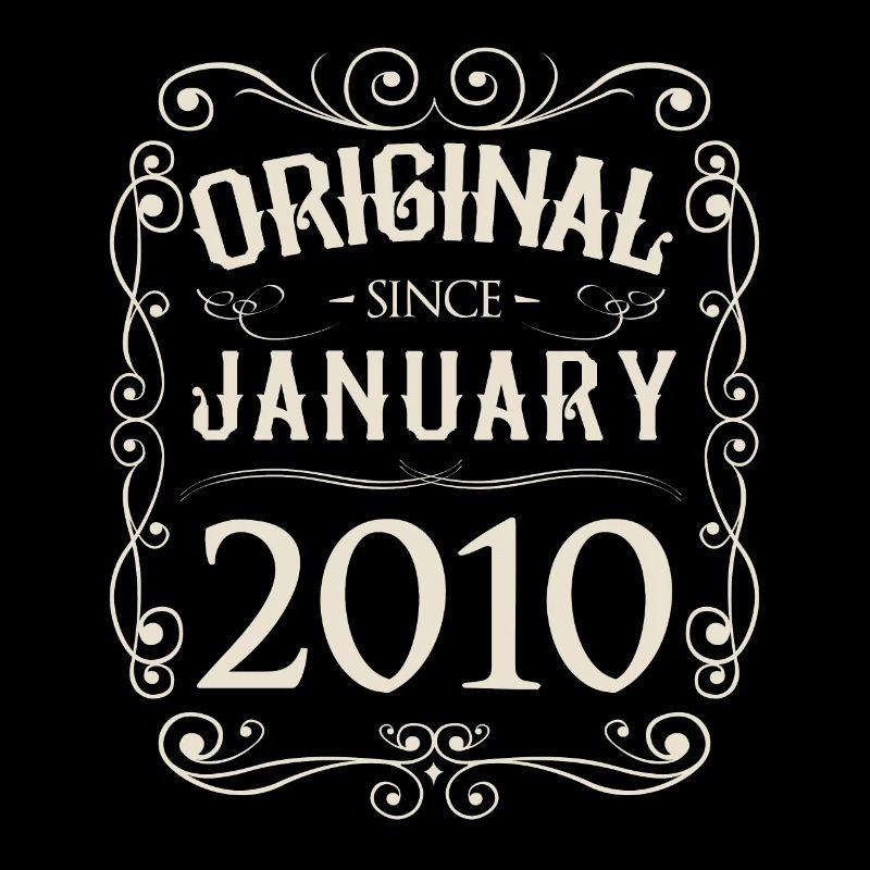 Vintage - Original since Januar 2010 Geburtstag