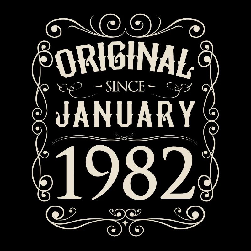 Vintage - Original since Januar 1982 Geburtstag