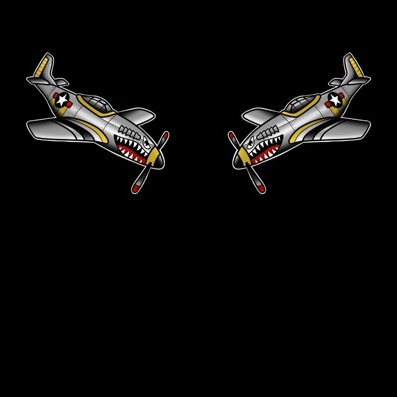Avion de chasse old school tattoo