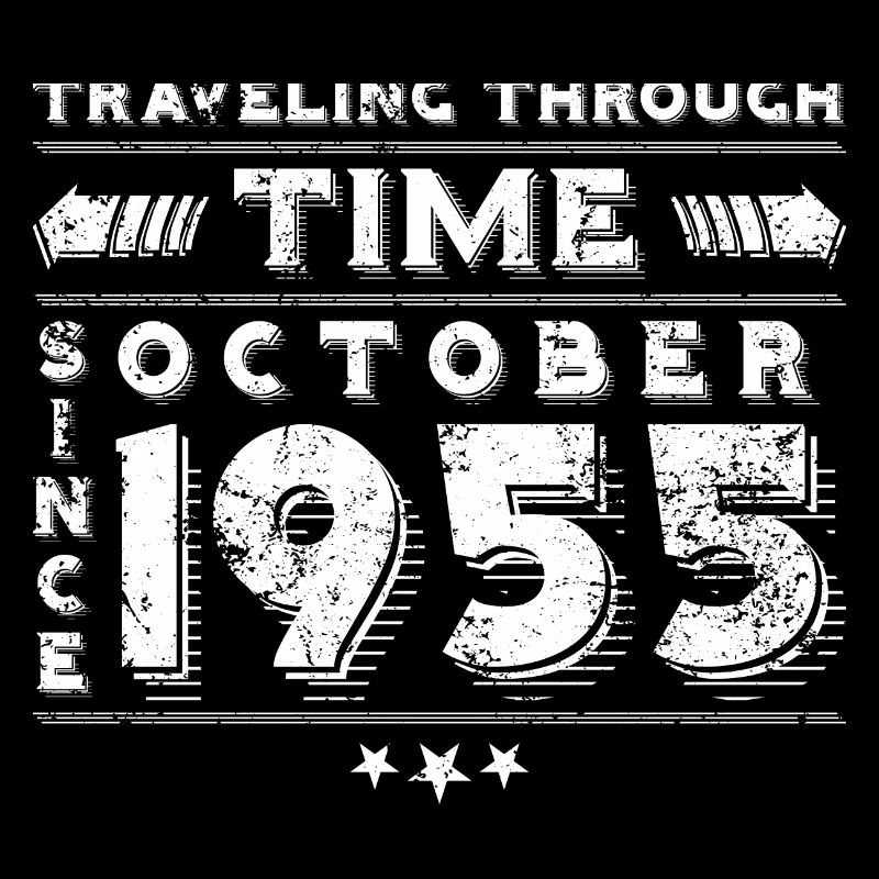 Conception d'anniversaire de voyage dans le temps vintage octobre 1955