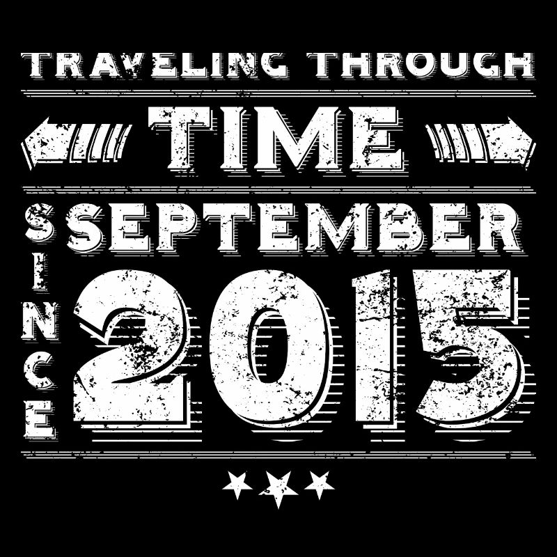 Conception d'anniversaire de voyage dans le temps vintage septembre 201