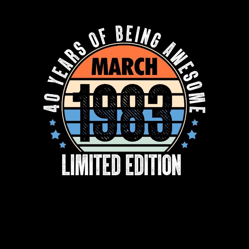 Mars 1983 40e anniversaire cadeau de 40 ans