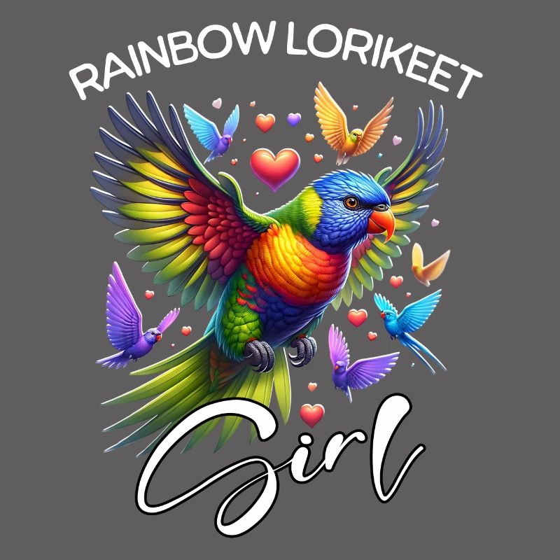 Rainbow Lorikeet Mädchen Regenbogenlori
