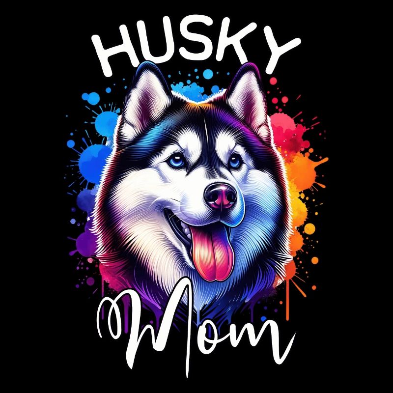 Schlittenhund Mama Husky