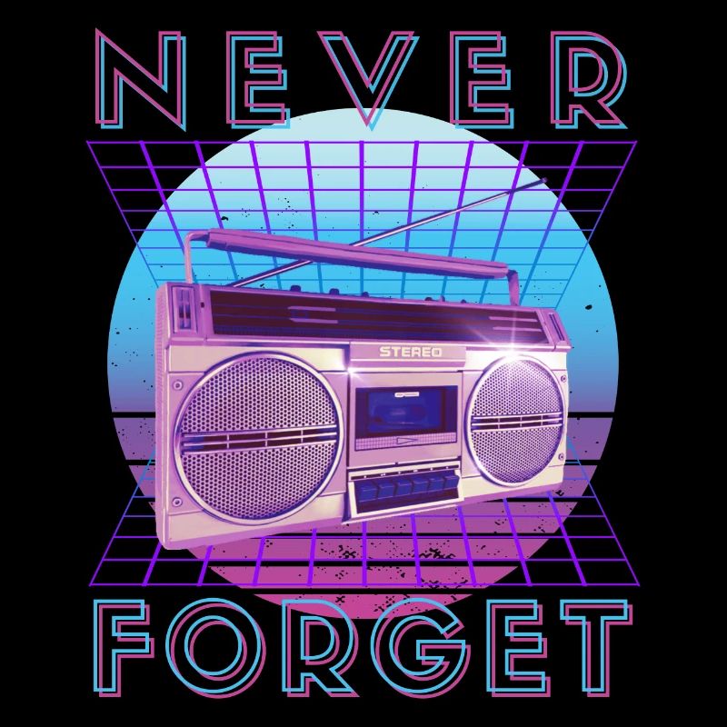 Never Forget Retro 80er 90er Nostalgie