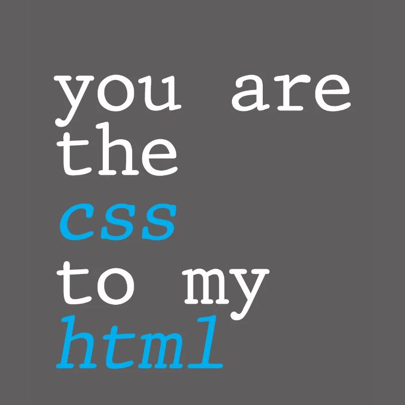 Vous êtes le CSS à mon HTML 4