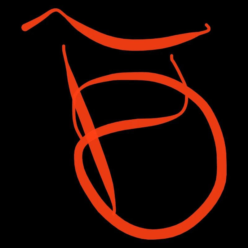 Orange B sur pull noir