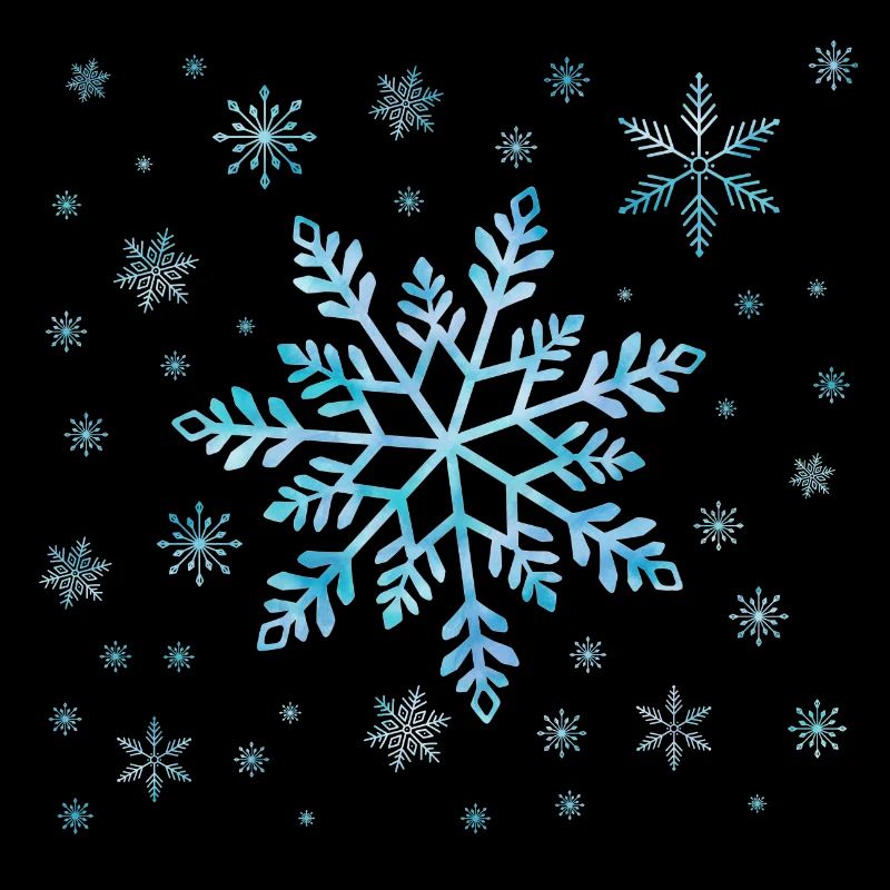 Schneeflocken und Eiskristalle