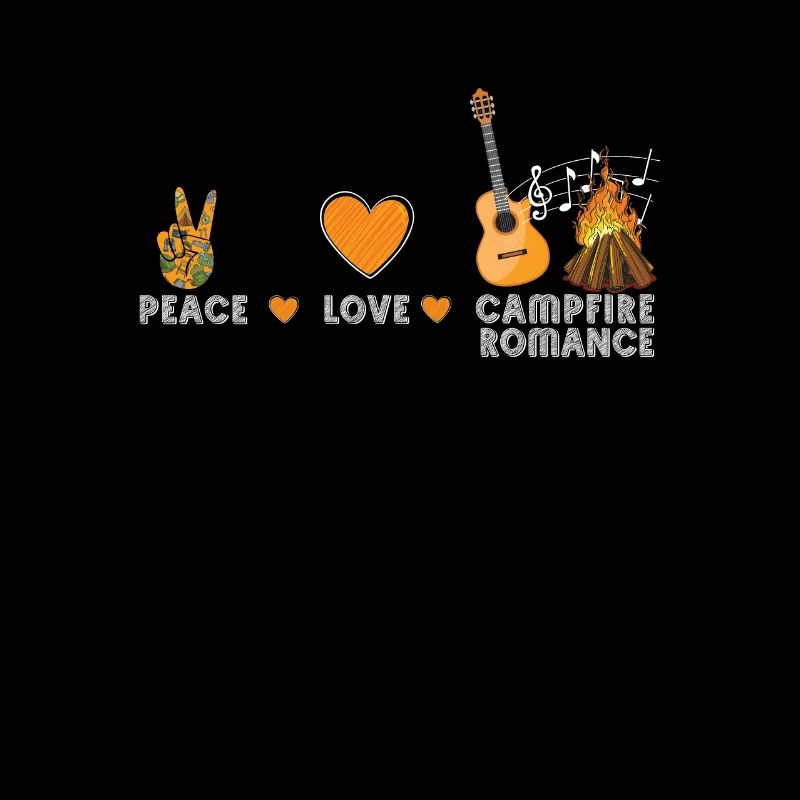 Peace Love Campfire Romance drôle de feu de camp