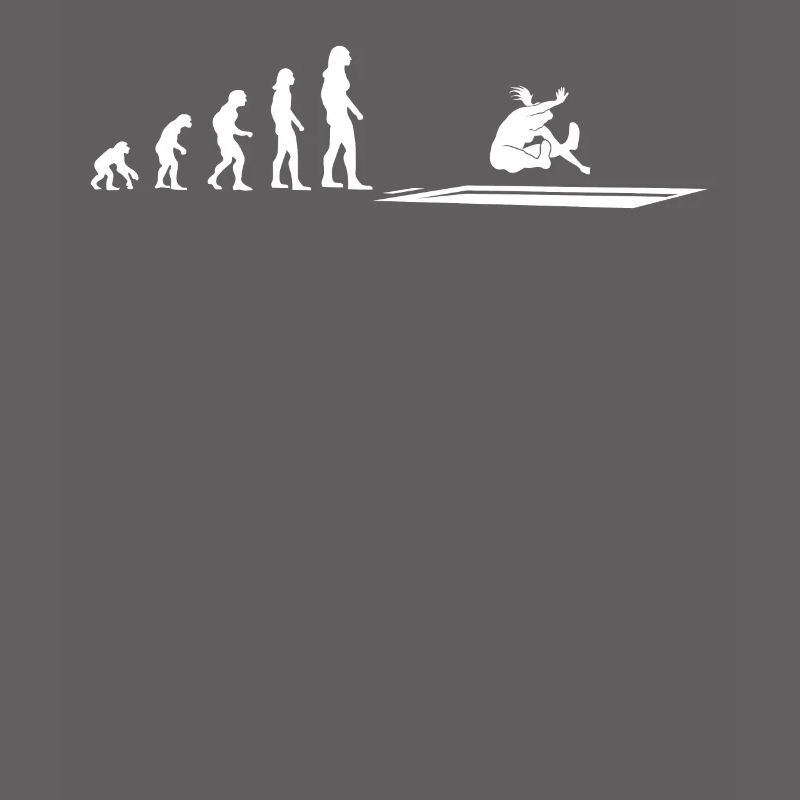 Weitsprung Evolution Athletin Geschenk