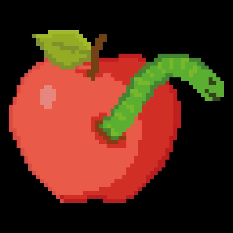 Retro Pixel There is the worm Dirn