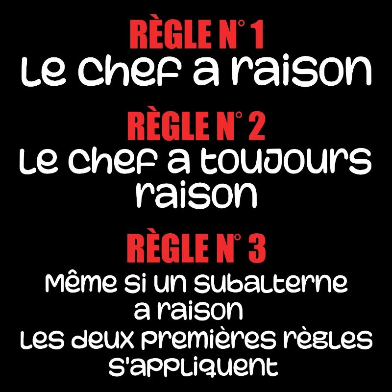 Les regles du chef