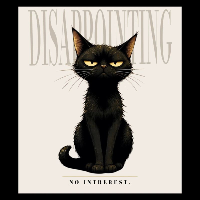 Disappointing. – Sarcastic Black Cat Design