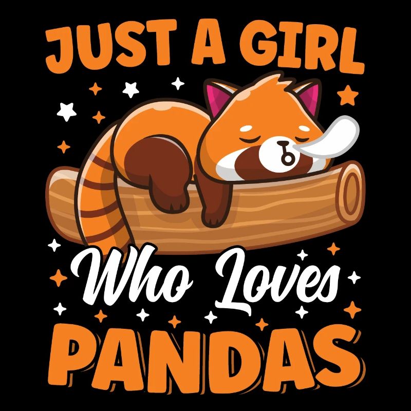 Nur ein Mädchen, das Pandabär liebt Süßes Schlafen