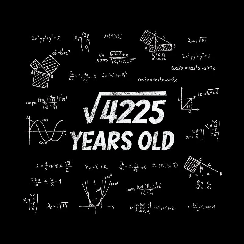 Racine carrée de 4225 - 65e anniversaire math nerd