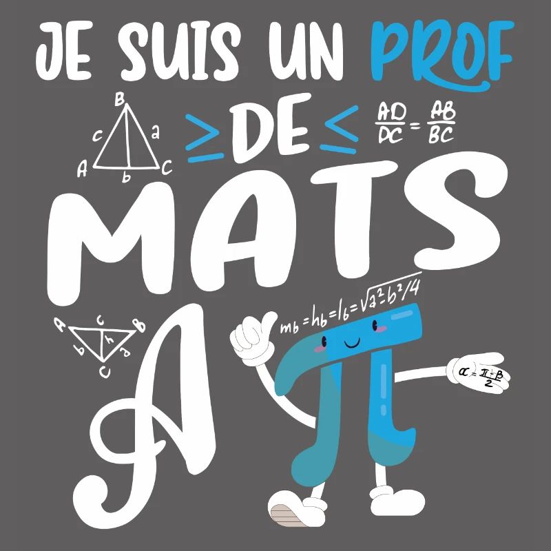 Prof de Maths Happy Cadeau Drôle Mathématicien