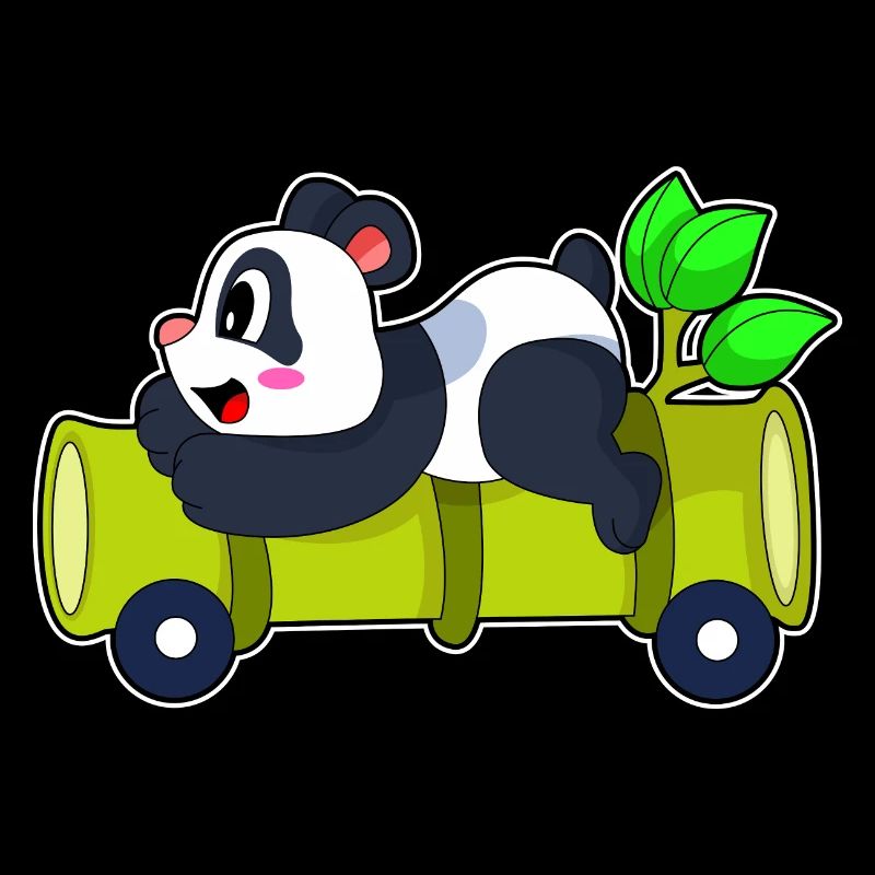 Panda Bamboo Car