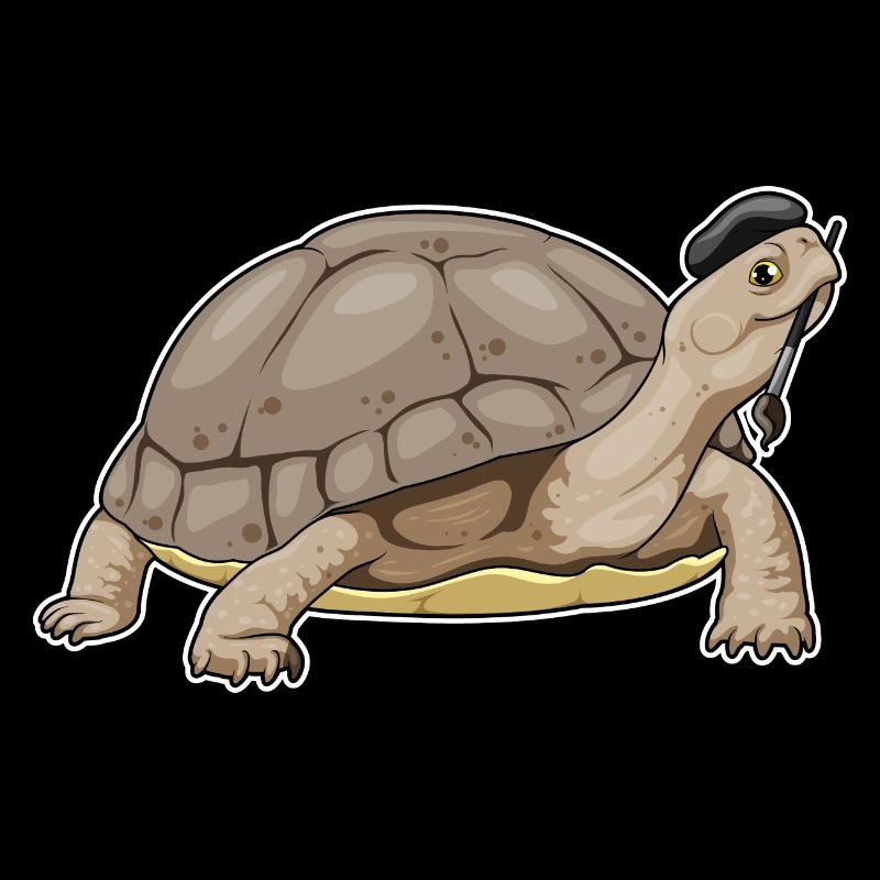 Schildkröte Maler Pinsel