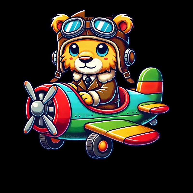 Lion Pilot Propeller Plane Flight License Airplane