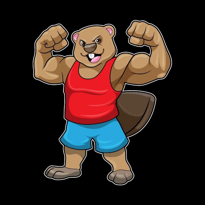 Beavers as bodybuilders with thick upper arms