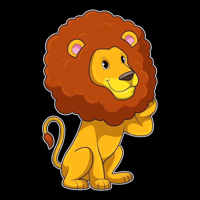Lion avec boucles