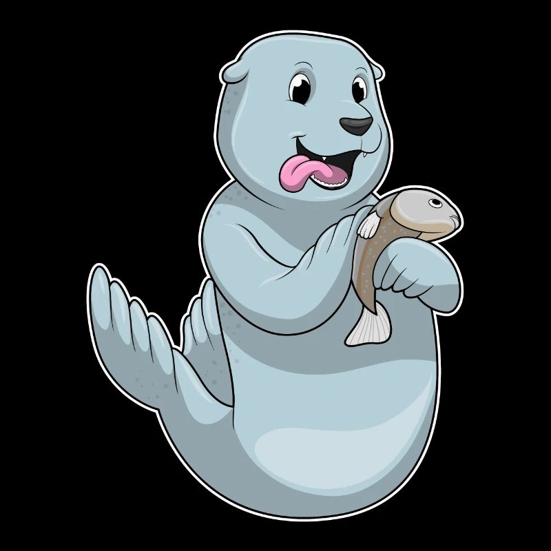 Seal with fish