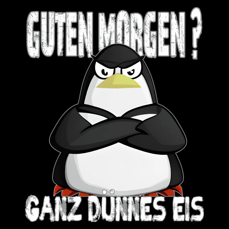 Ganz Dünnes Eis Morgenmuffel Pinguin Kaffee