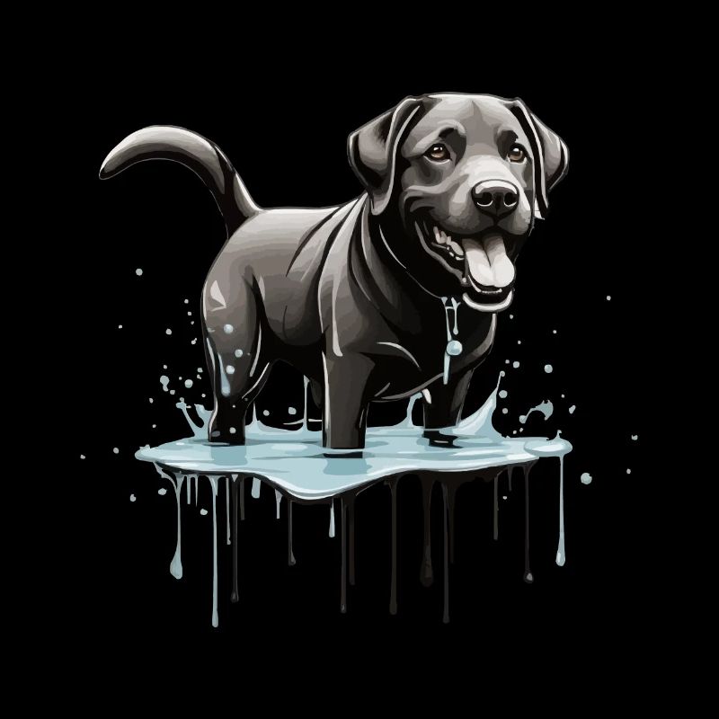SÜßER SCHWARZER LABRADOR