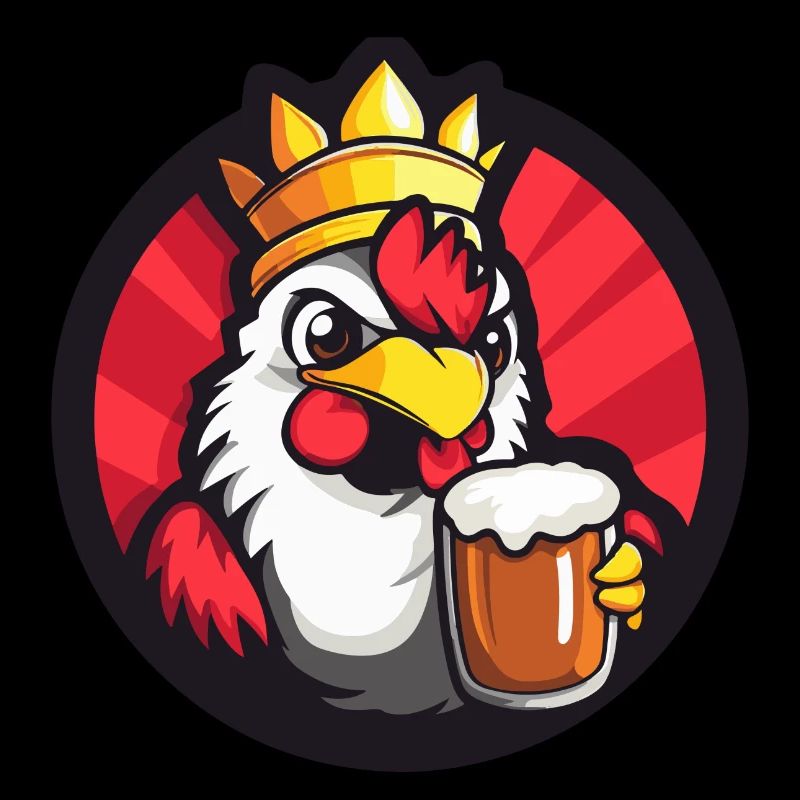 Bande dessinée de bière de coq