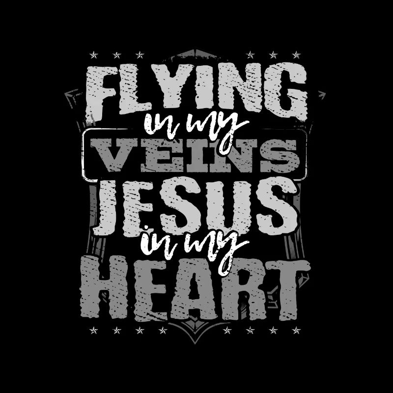 Flying Pilot Gift Voler est dans mes veines Jésus est