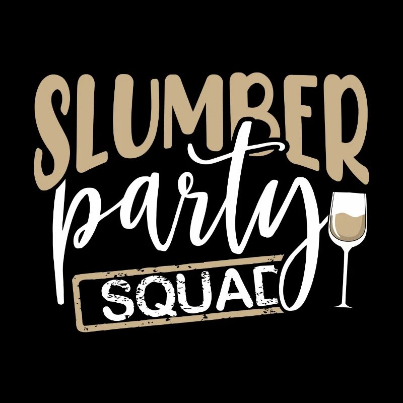Slumber Party Squad Gift Fun Sleepover Wine