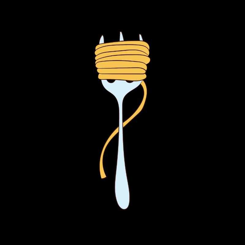 Pâtes - Spaghetti enroulé sur fourrelle