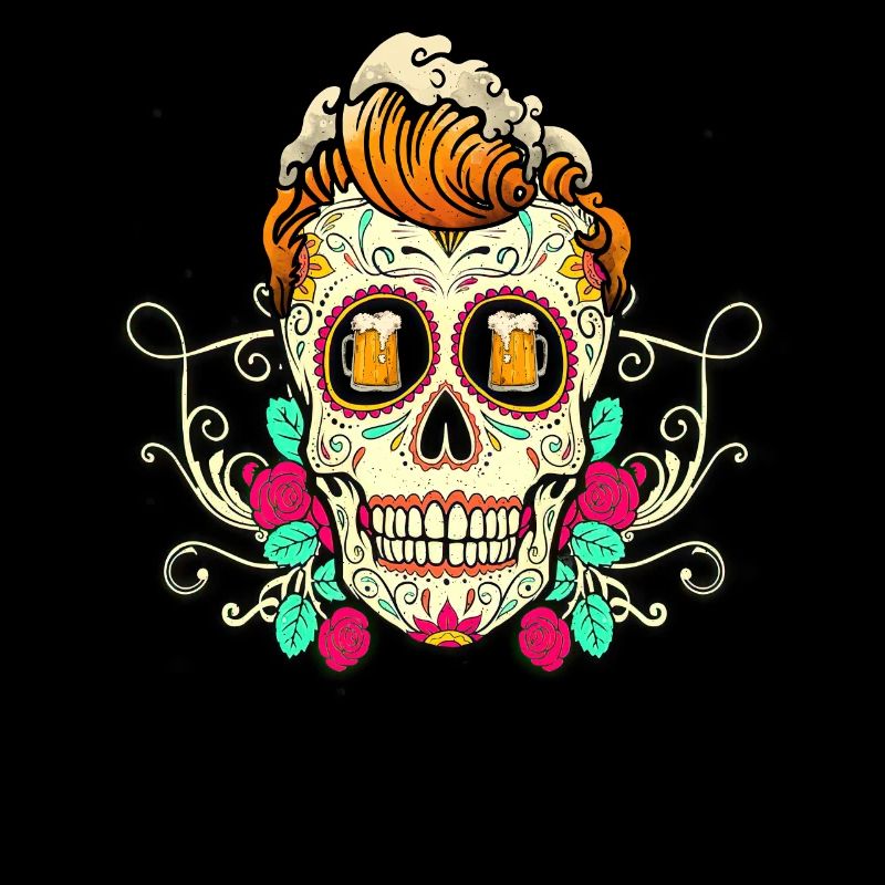 Beer Calavera - Dia de los muertos