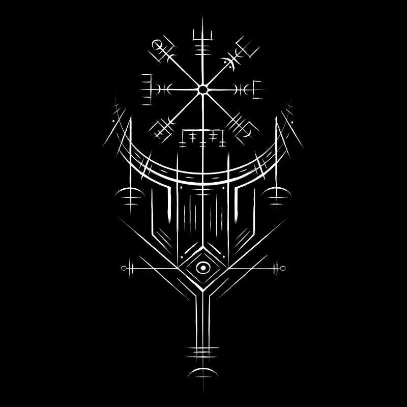 Vegvisir Runes Compass - Vikings Celtes germaniques