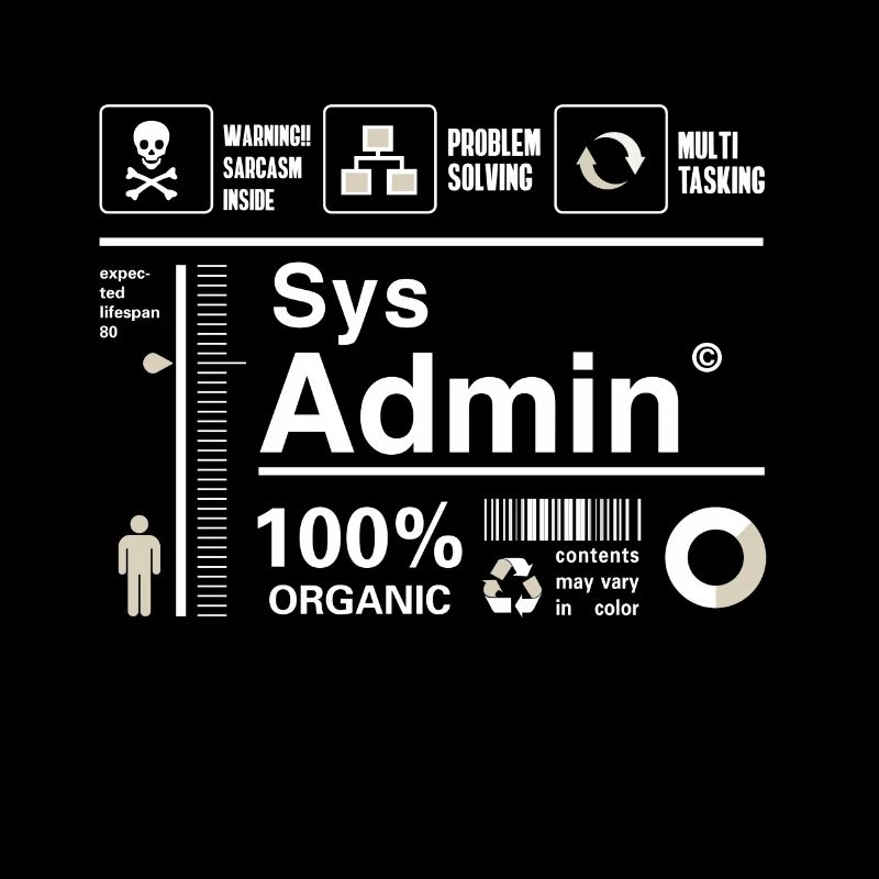 sys admin Contenu Ironie Humour Ordinateur Nerd pc cor