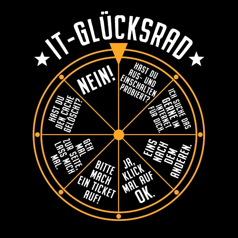 IT Support Glücksrad Service Desk IT Helpdesk Nerd