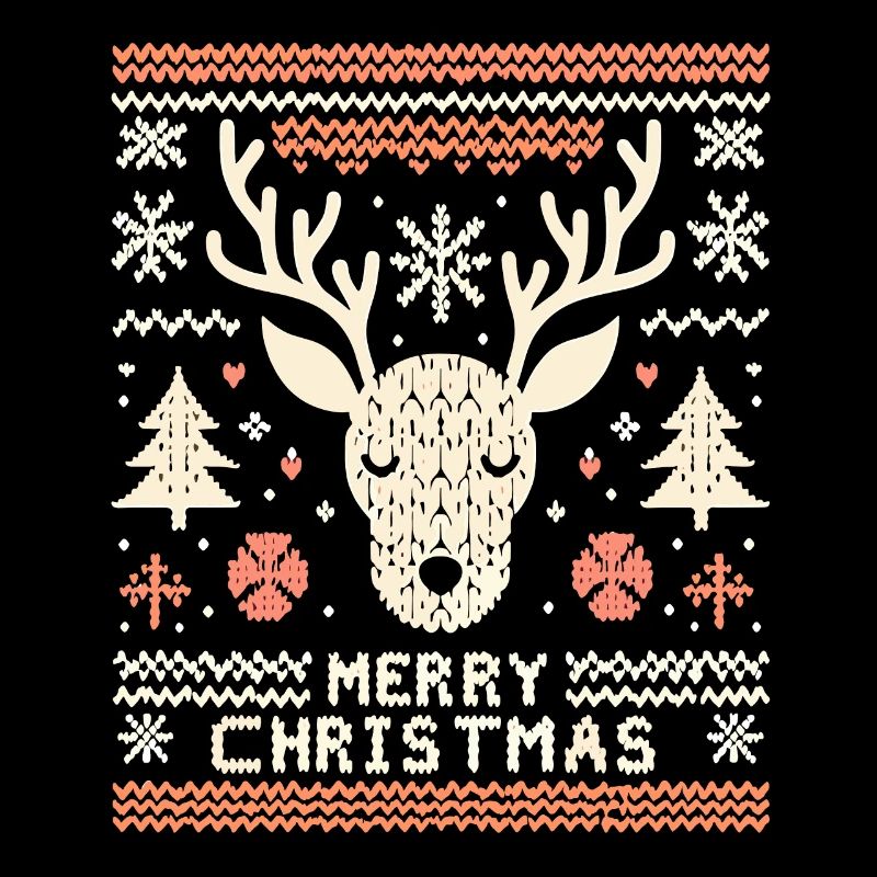 Pull de Noël moche renne