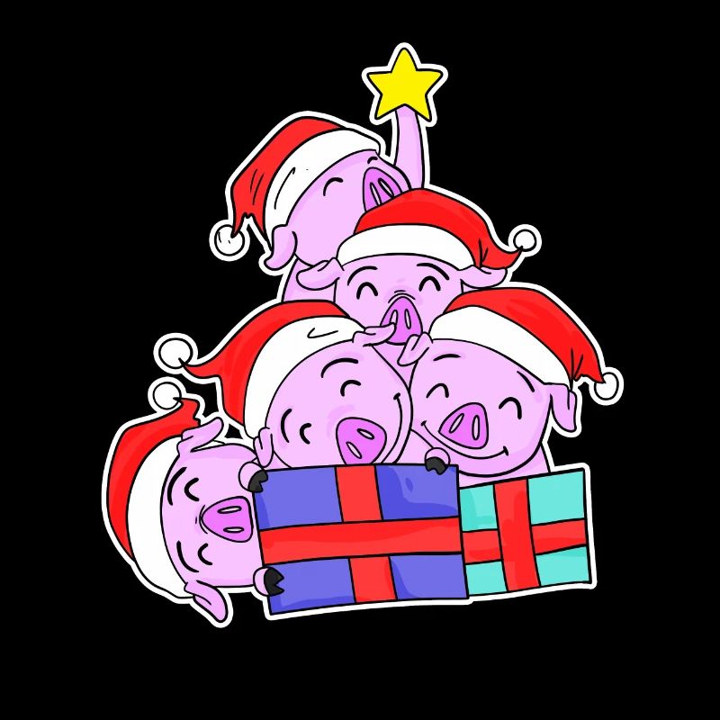 Cochon Cochons Arbre de Noël Noël