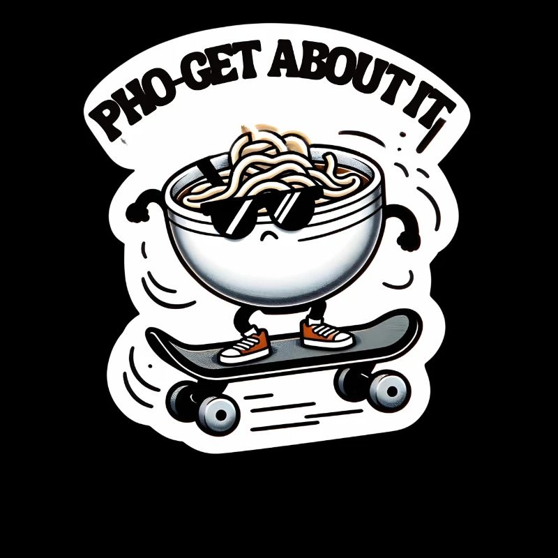 Pho-Get About It Skateboarding Noodle Bowl Cool
