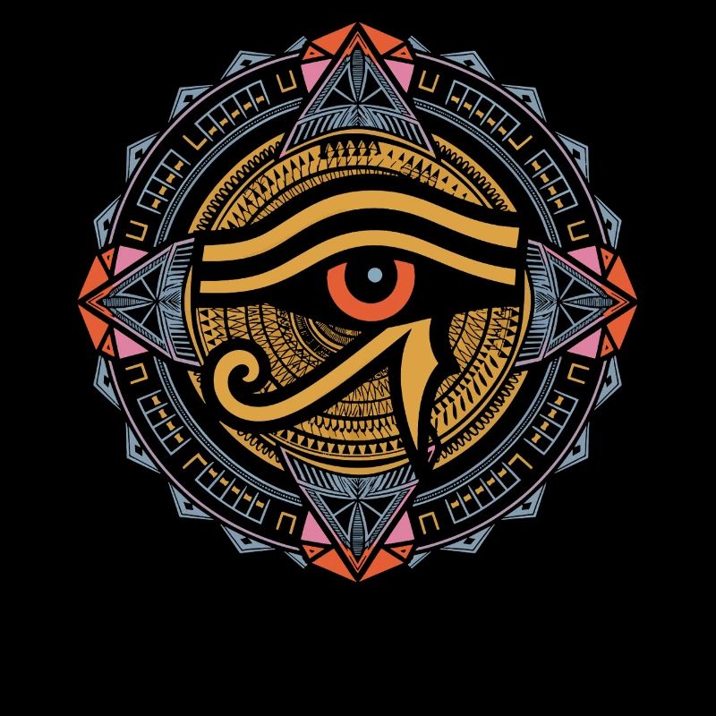 Mandala de l’Oeil de Râ | Art égyptien psychédélique