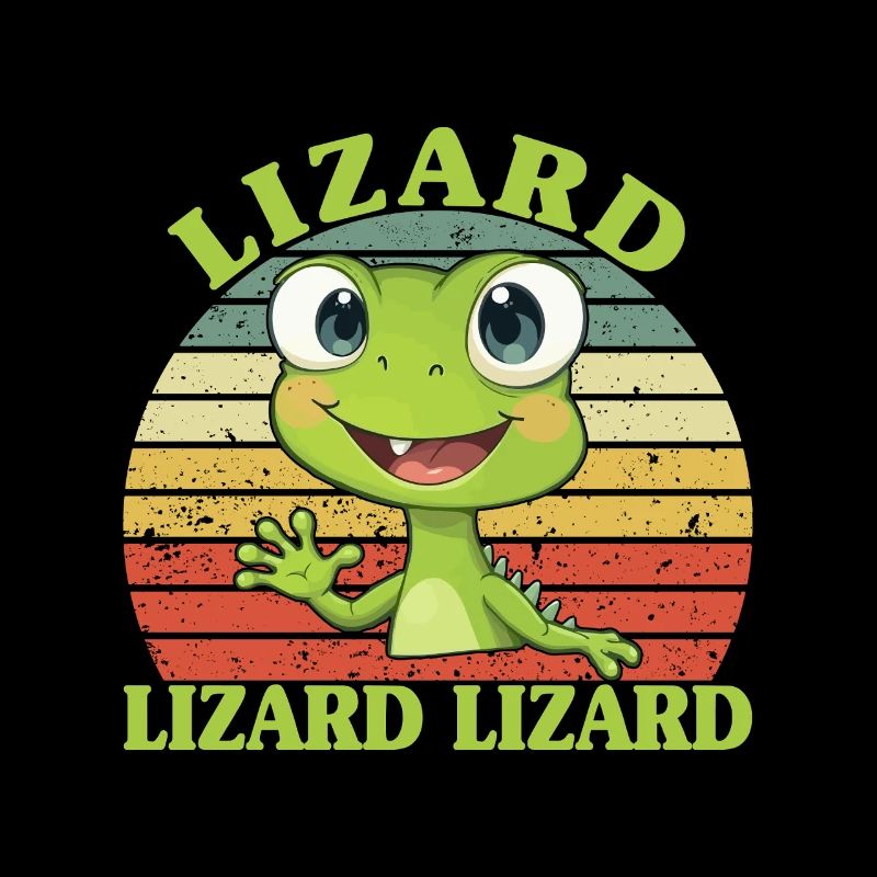 Lizard Lizard Lizard Funny Meme Retro Vinatge