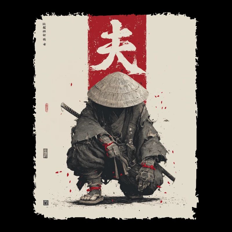 Épée de samouraï, guerrier japonais, combattant ninja