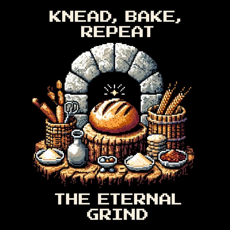 Kneten, Backen, Repeat | Brot backen Humor