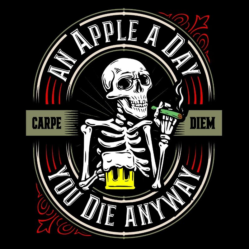An apple a day - Lustiger Spruch